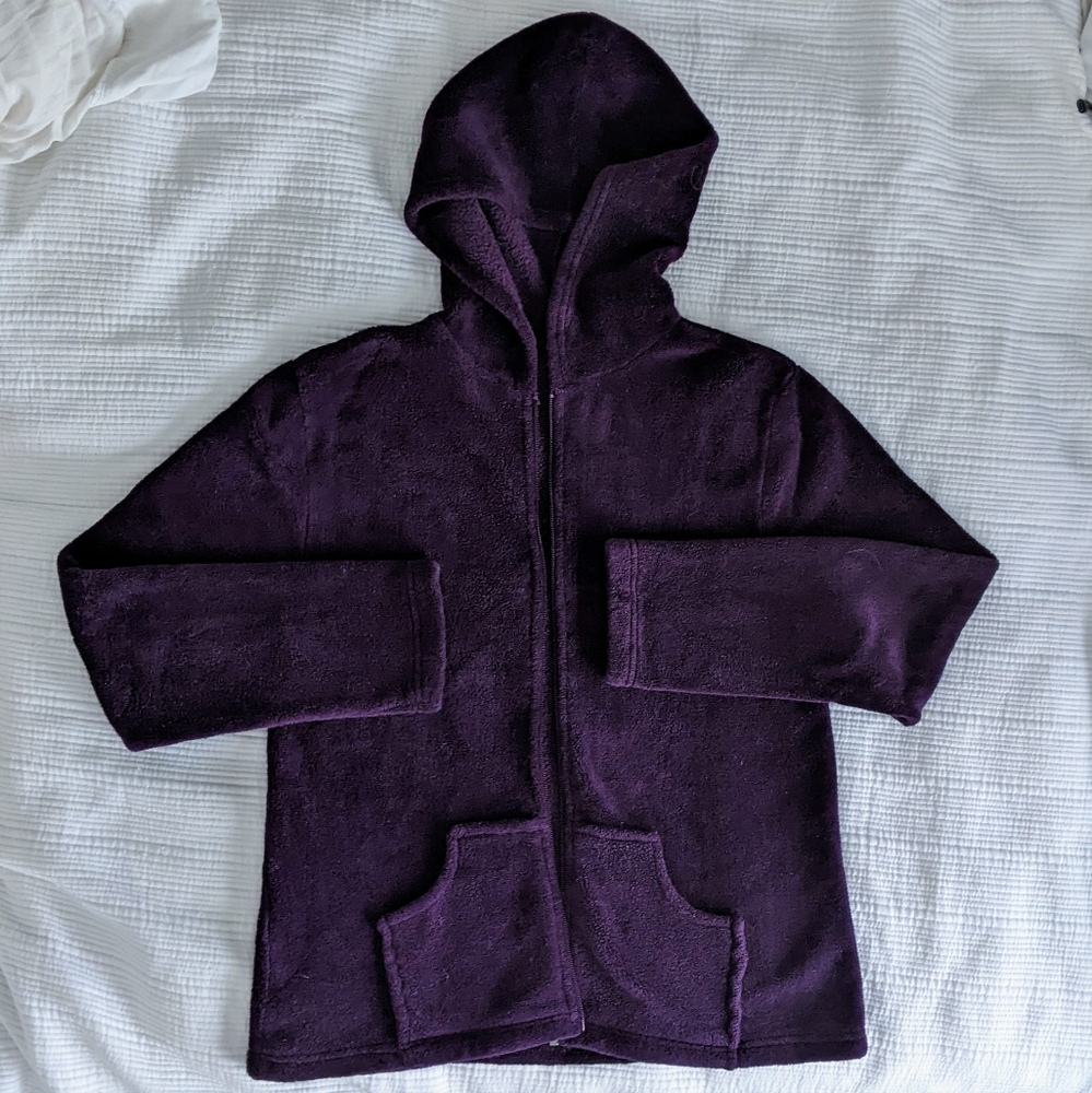 Blush fleece full zip hoodie